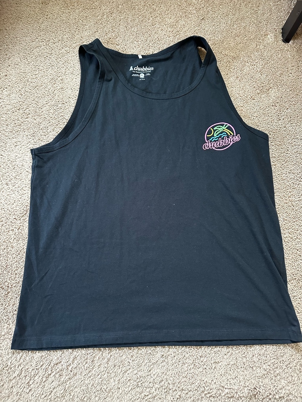 Chubbies Black Tank.